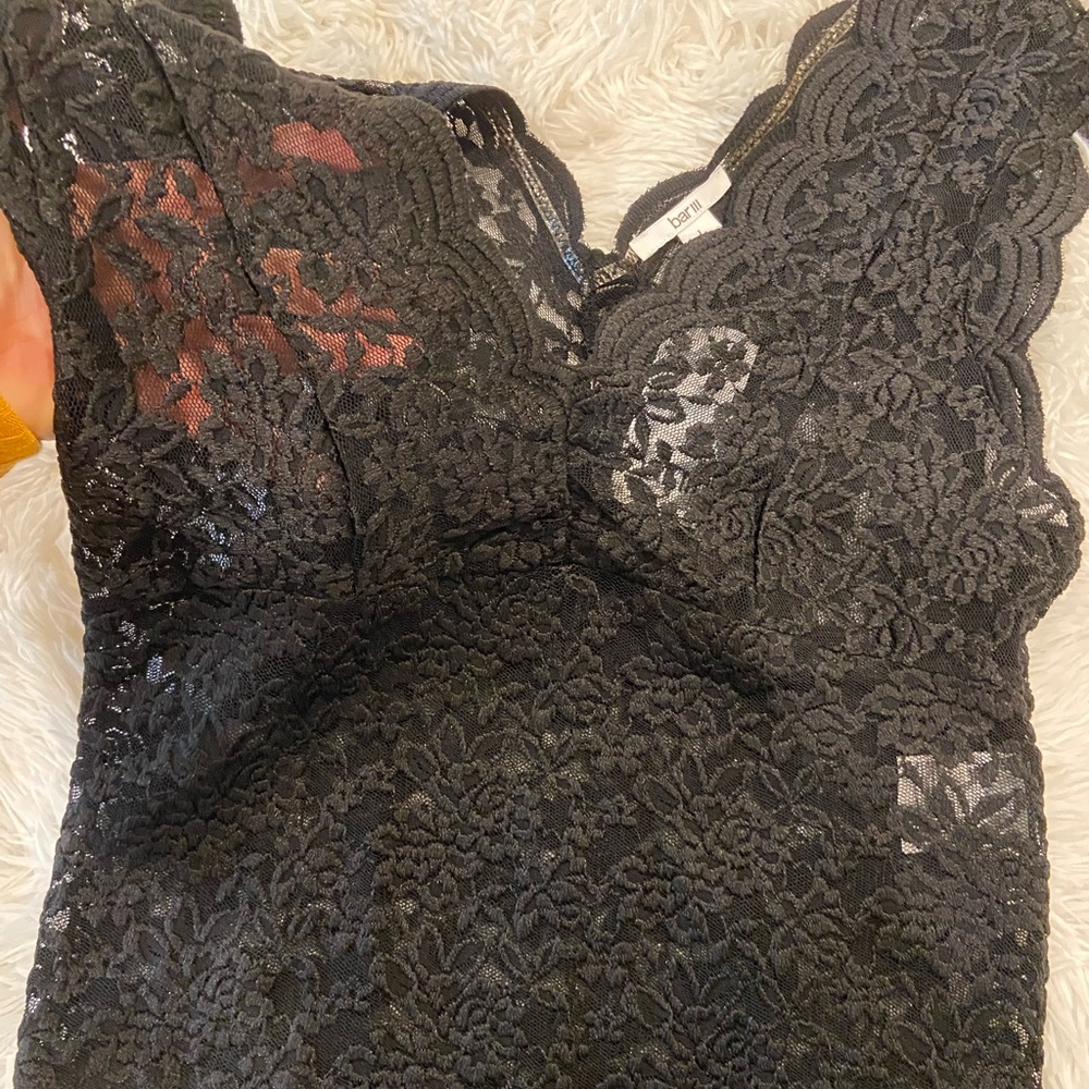 Sexy lace black top